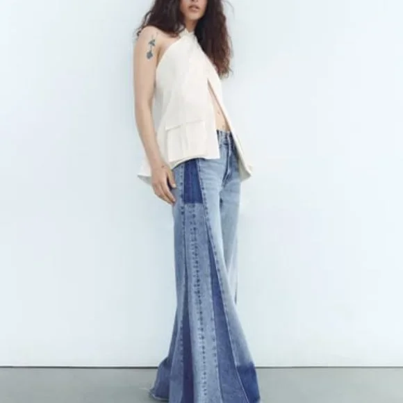 NWT ZARA OPEN BACK HALTER TOP SIZE M - Picture 3 of 4